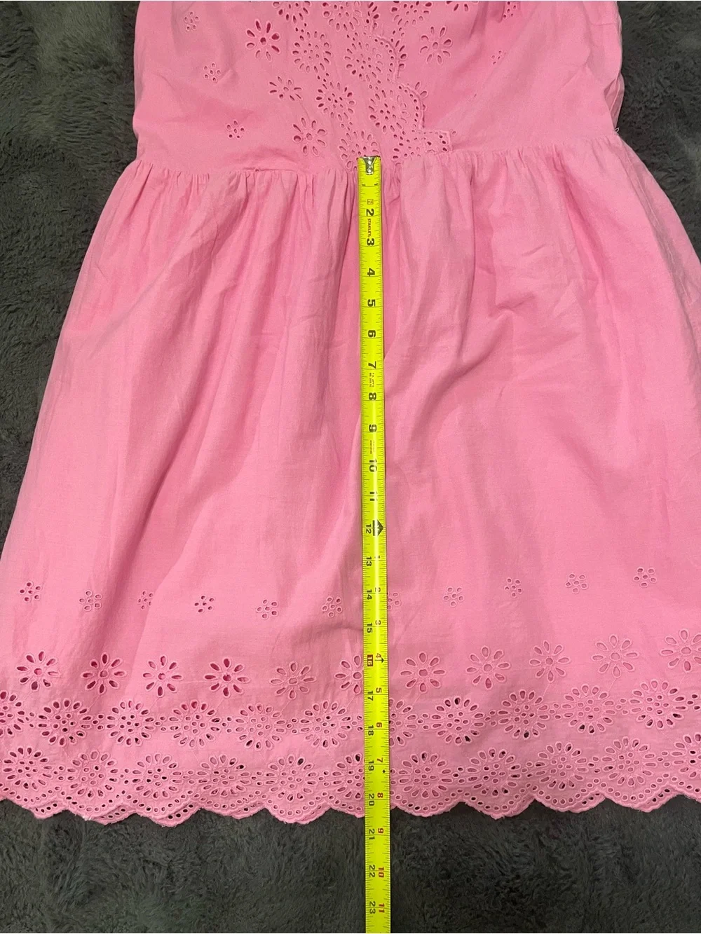 J.Crew Pink Eyelet Sleeveless Cotton Dress Size 12
